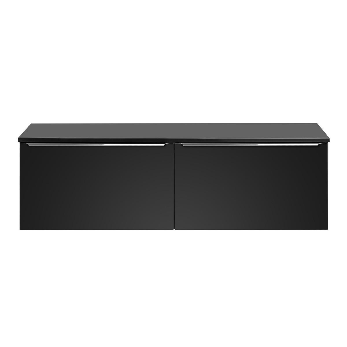 WASCHTISCHUNTERSCHRANK 160cm Éros Schwarz - Schwarz, Holzwerkstoff (160/48/46cm) - Petits-meubles