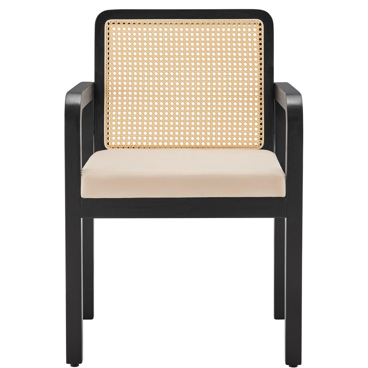 ESSZIMMERSTÜHLE 2er-Set mit Rattan-Rückenlehne - Beige, Holz (56/83/57cm) - Urban Meuble