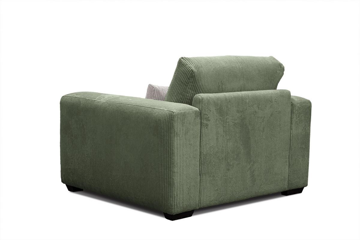 SESSEL OLI in Cordstoff salbeigrün - Salbeigrün, Holz/Textil (130/91/108cm) - Wozimo