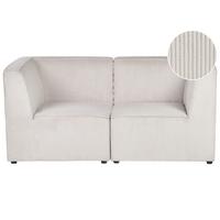 MODULSOFA 2-Sitzer Beige Cord Lemvig - Beige, Textil (166/78/83cm) - Beliani
