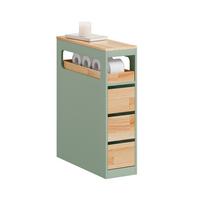 NISCHENREGAL mit Rollen, Grün - Grün, Holz/Holzwerkstoff (23/82/65cm) - SoBuy