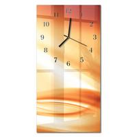 WANDUHR aus Glas 30x60 cm - Abstraktion - Orange, Glas (30/60/0.4cm) - TULUP