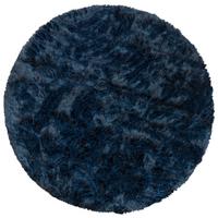 LUXUS SUPER SOFT FELLTEPPICH ASPEN RUND MELIERT - Dunkelblau, Textil (160/160cm) - Pergamon