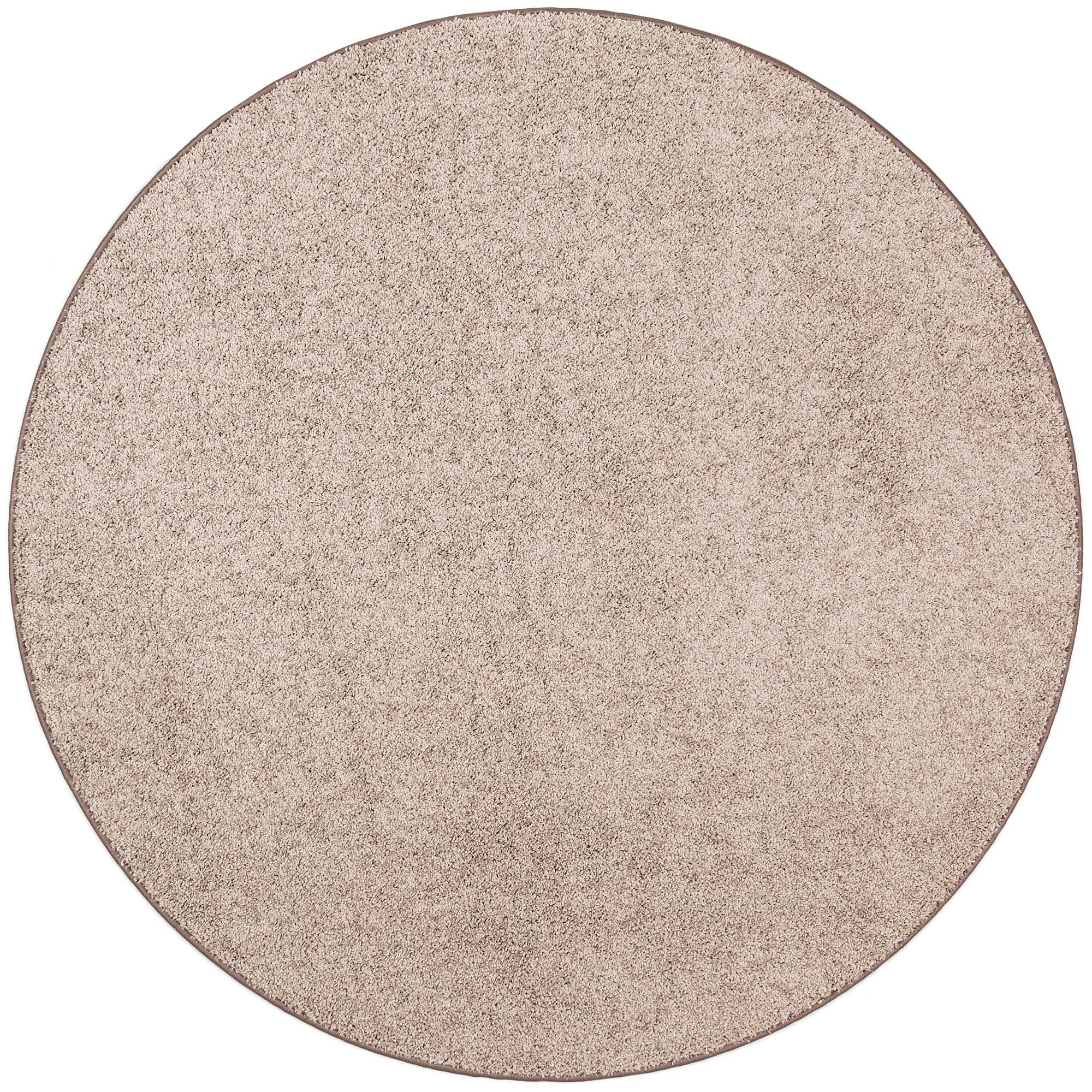HOCHFLOR VELOURS TEPPICH MONA RUND - Taupe, Textil (200/200cm) - Snapstyle