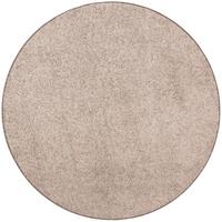 HOCHFLOR VELOURS TEPPICH MONA RUND - Taupe, Textil (133/133cm) - Snapstyle
