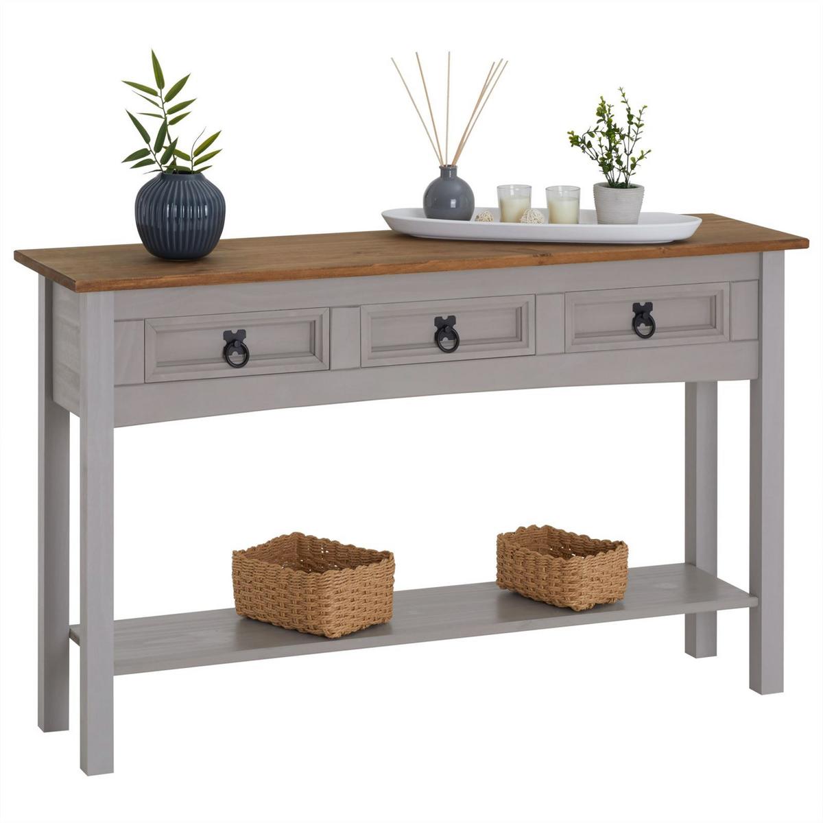 KONSOLENTISCH RAMON graubraun - Graubraun, Holz (32/122/73cm) - CARO-Möbel