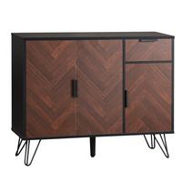SIDEBOARD Schwarz 90/30/71,5 cm - Schwarz, Holzwerkstoff (90/72/30cm) - Urban Meuble