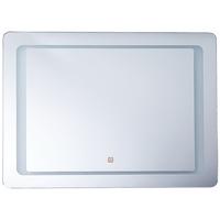 BADSPIEGEL mit LED-Beleuchtung rechteckig 80/60 cm Wassy - Silberfarben, Glas (80/60/3cm) - Beliani