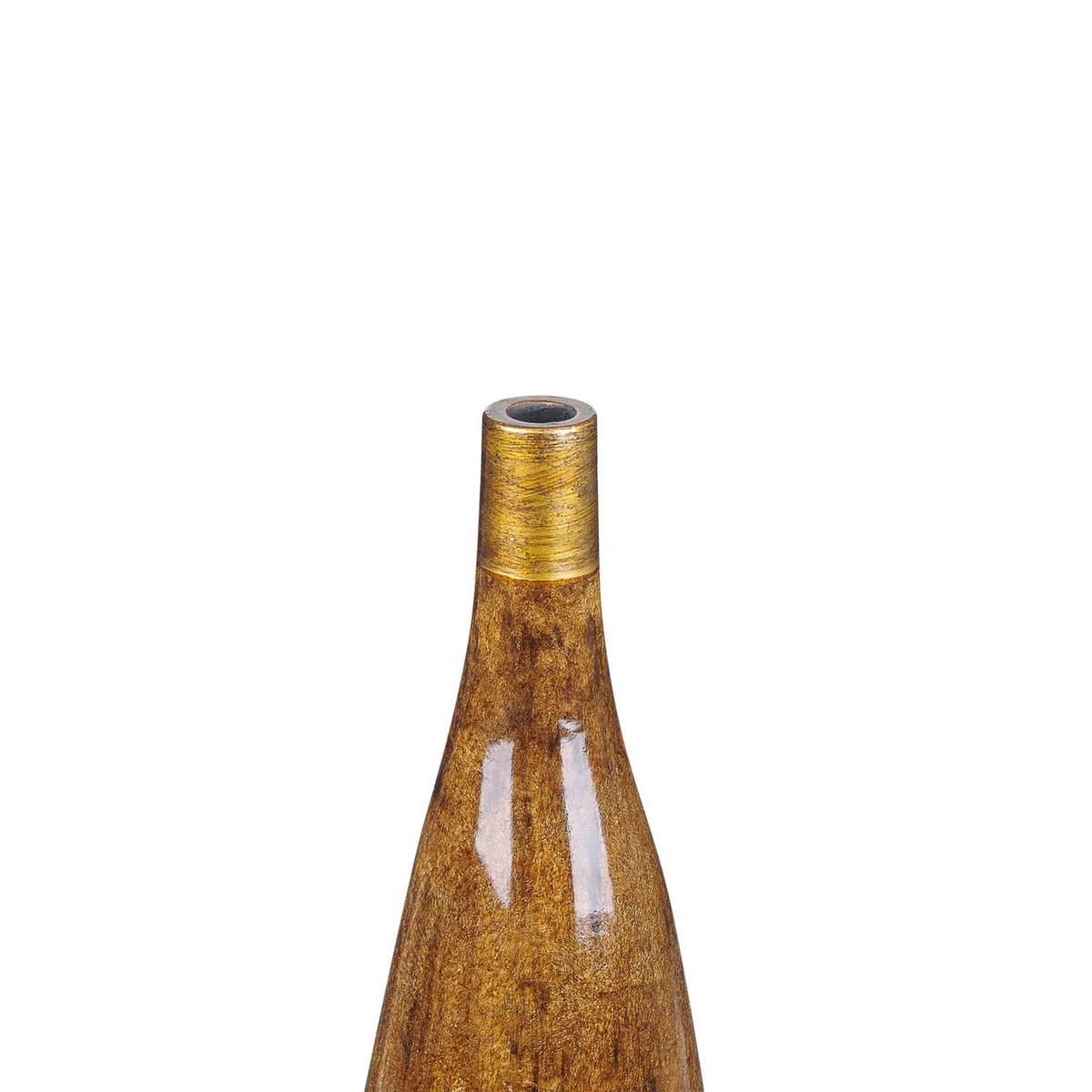 BLUMENVASE Terrakotta braun Burgos - Braun, Stein (52cm) - Beliani