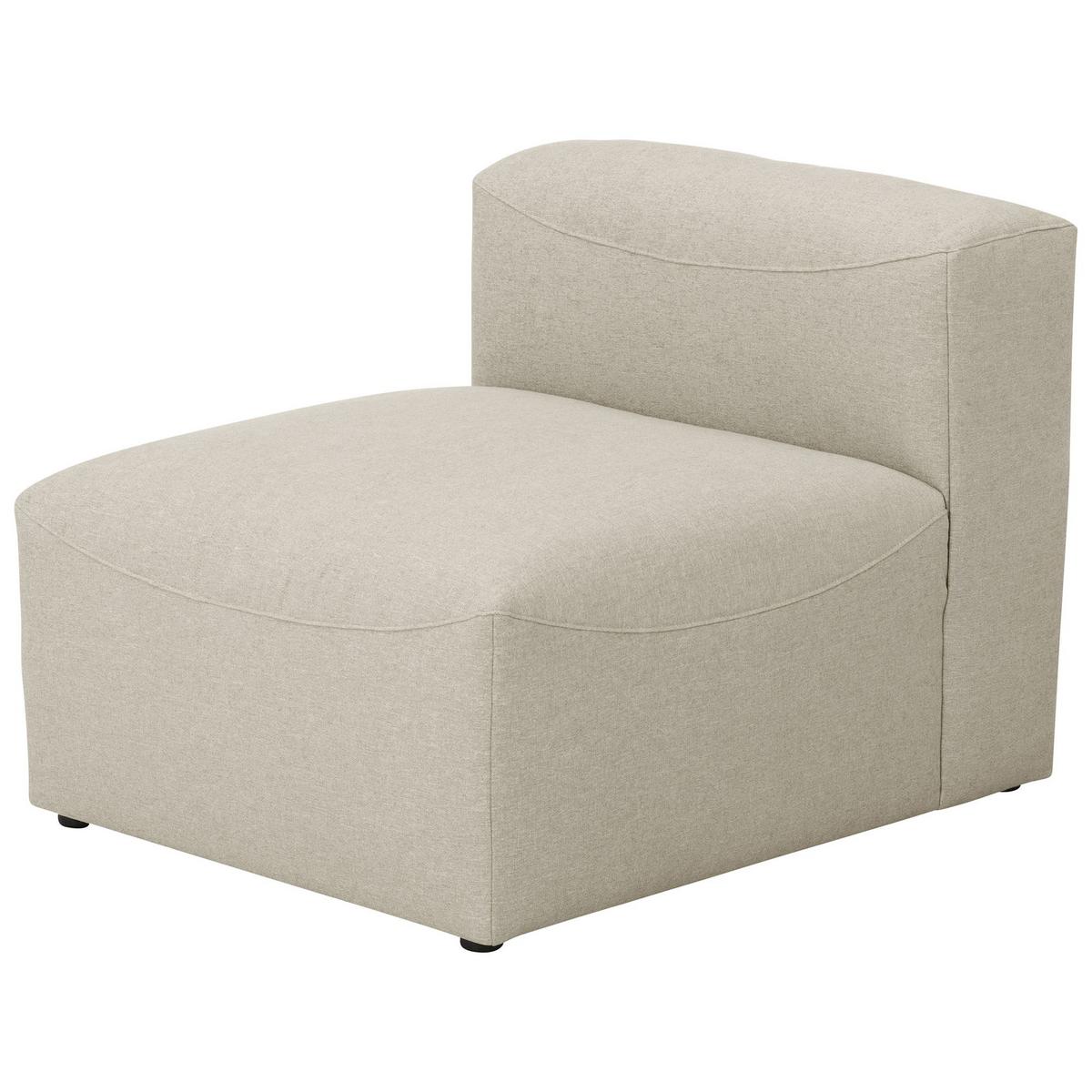 SOFA Element ohne Armlehne Kattrina Flachgewebe creme - Creme, Kunststoff (75/73/100cm) - 58aufmkessel
