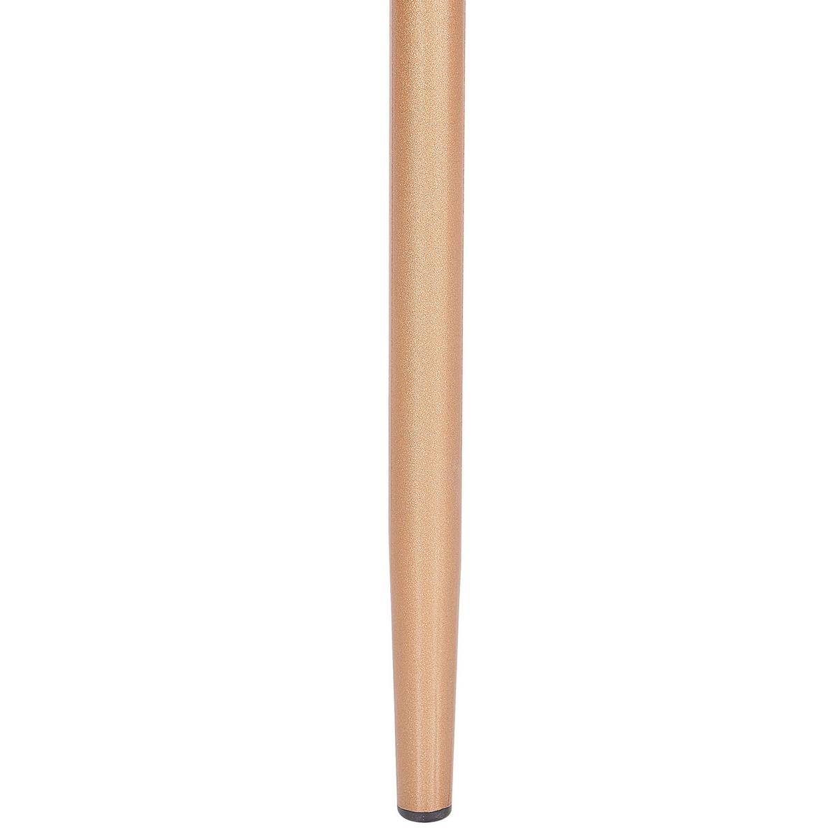 ESSZIMMERSTUHL 2er-Set Metall Roségold Girard - Roségold, Textil/Metall (41/91/42cm) - Beliani