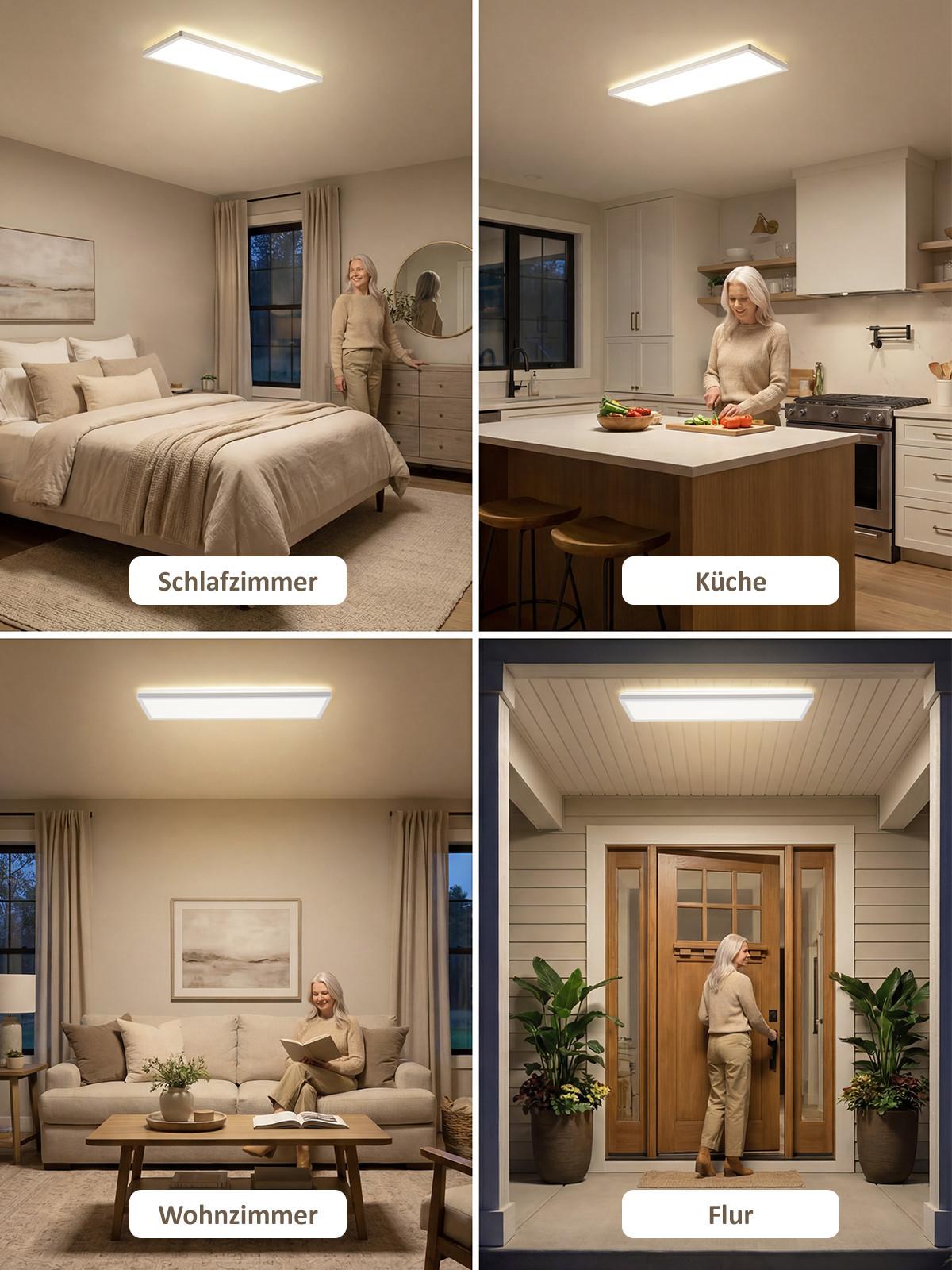 LED DECKENLEUCHTE Morvyn 58/20/3 cm - Weiß, Kunststoff (58/20/3cm) - ZMH