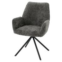 ESSZIMMERSTUHL Anthrazit, Schwarz - Dunkelgrau/Anthrazit, Textil (60/86/60cm) - MCW
