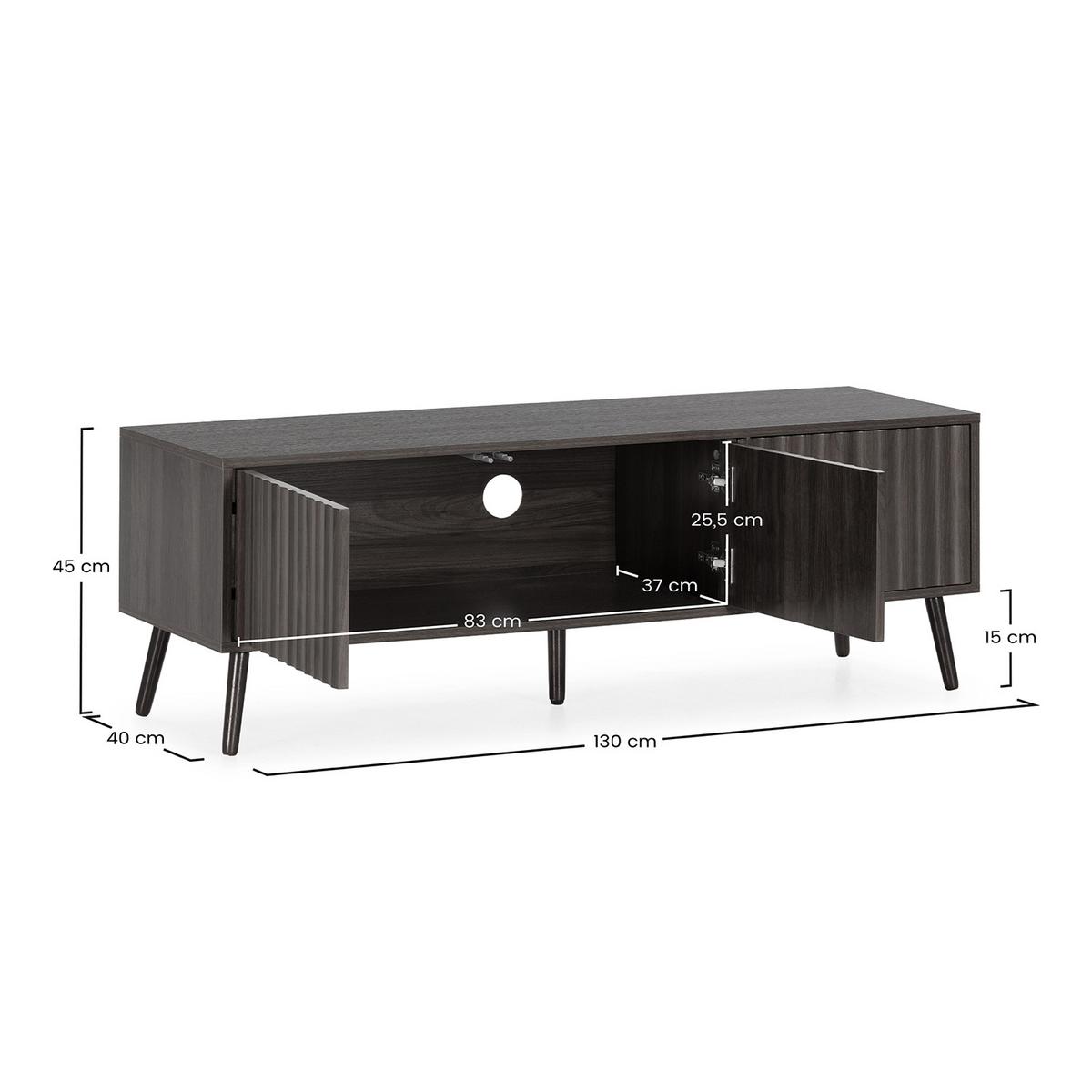 TV-ELEMENT Lluvia 3 Türen, Walnuss-Effekt - Walnussfarben, Holzwerkstoff (130/45/40cm) - VS Venta-stock