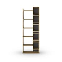 REGAL Design H168,5 cm - Eladi - Eiche Bianco/Anthrazit, Holzwerkstoff (22/168.5/60.4cm) - Calicosy