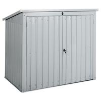 GERÄTEHAUS Weiß Moena - Weiß, Metall (158/134/96cm) - Beliani