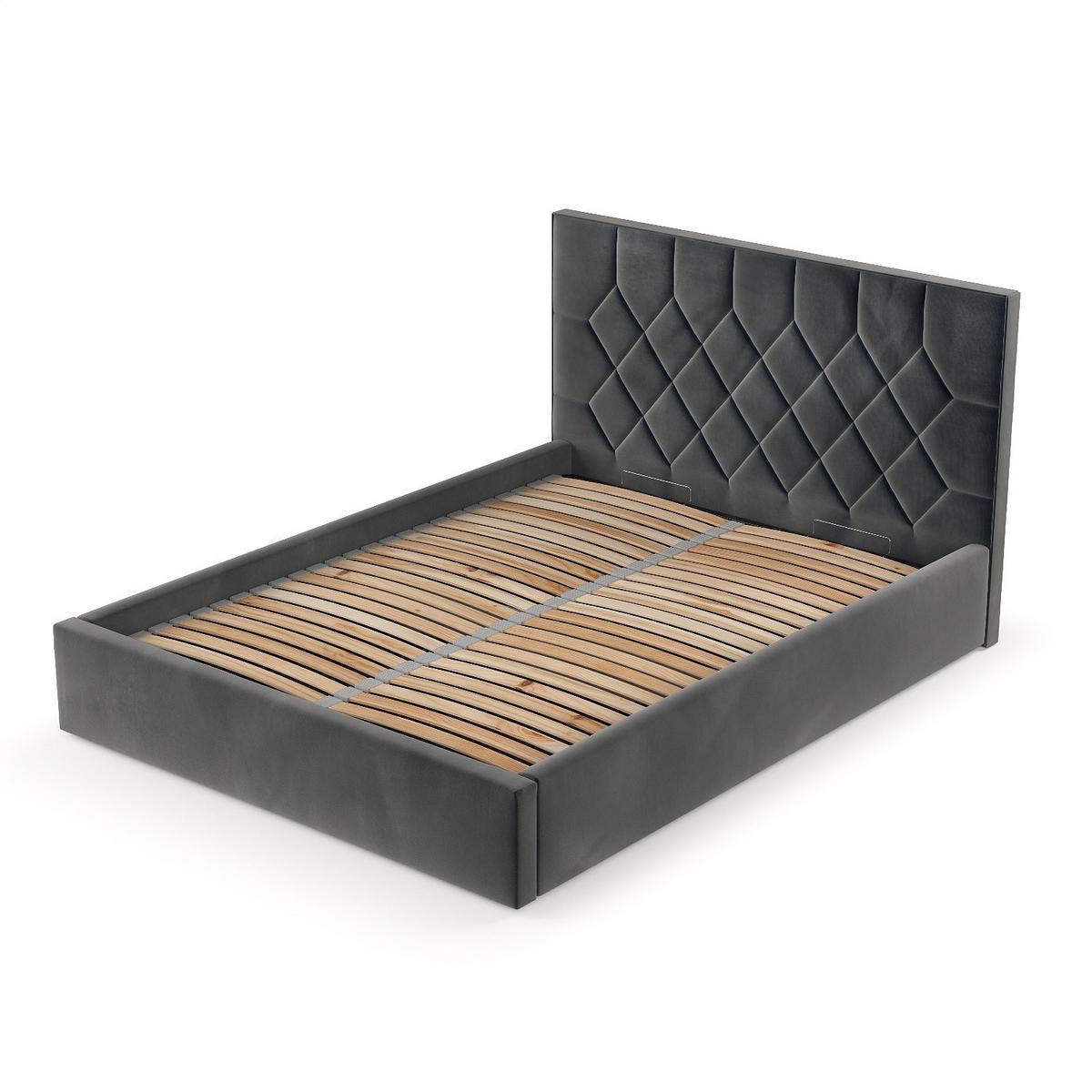 POLSTERBETT Brisa 140/200 cm Anthrazit im Paros Stoff - Anthrazit/Schwarz, Holz/Holzwerkstoff (140/200cm) - AltaBeds