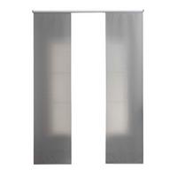SCHIEBEGARDINE 2ER SET »New Amsterdam« HxB 245x60 cm Grau - Grau, Textil (60/245cm) - Gardinenbox