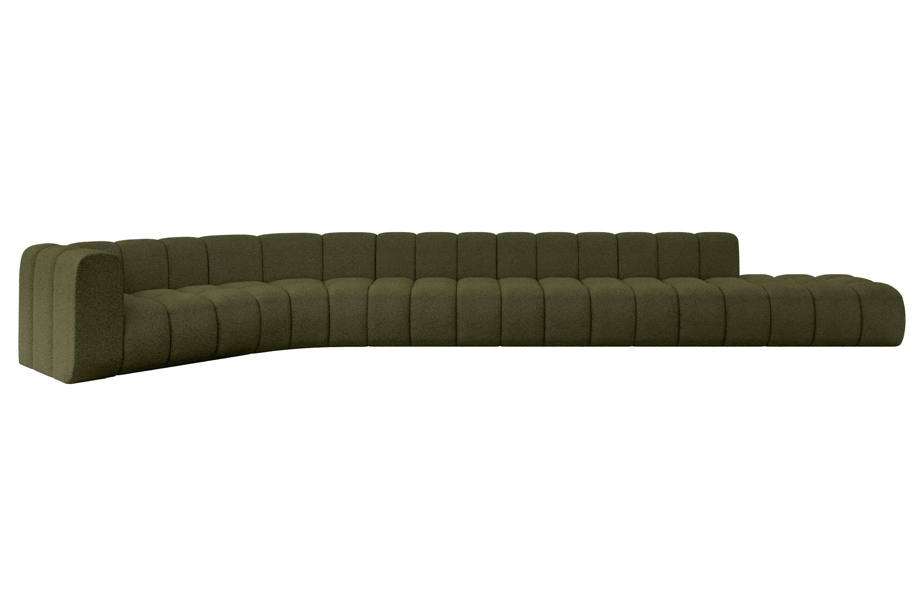 ECKSOFA modulares Sofa Tilmo-L3 - 581x194x70 cm Grün - Grün, Holzwerkstoff/Textil (581/194cm) - ALTDECOR