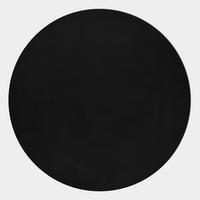 KURZFLORTEPPICH Waschbar NECKAR, einfarbig, aus Polyester, Schwarz, Ø 120 cm - Schwarz, Textil (120/120cm) - KADIMA DESIGN