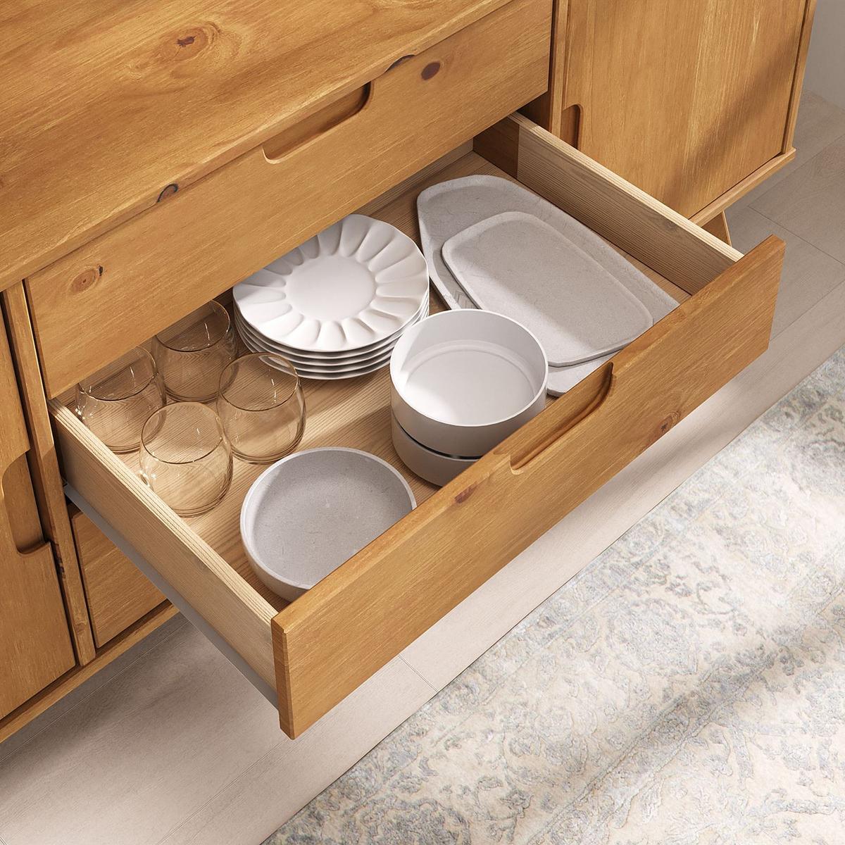 SIDEBOARD TIVOLI braun - Braun, Holz (145/75/45cm) - IDIMEX