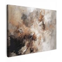 LEINWANDBILD Farbe - Abstrakt - Beige - Kunst Wandbilder 80x60 cm - Greige, Textil (80/60cm) - MuchoWow