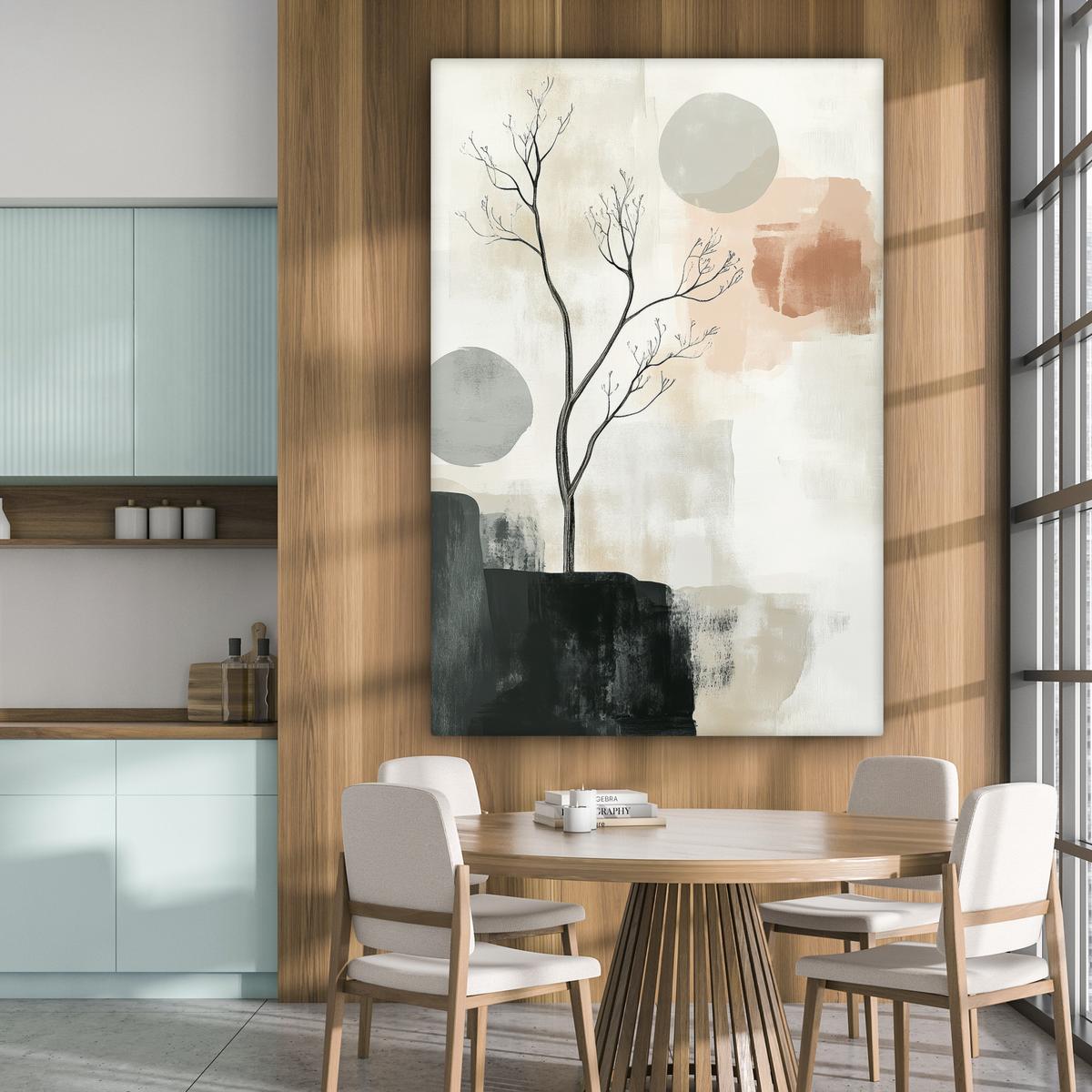 LEINWANDBILD Wabi sabi - Beige - Pflanze Deko Groß 90x140 cm - Sandfarben, Textil (90/140cm) - MuchoWow