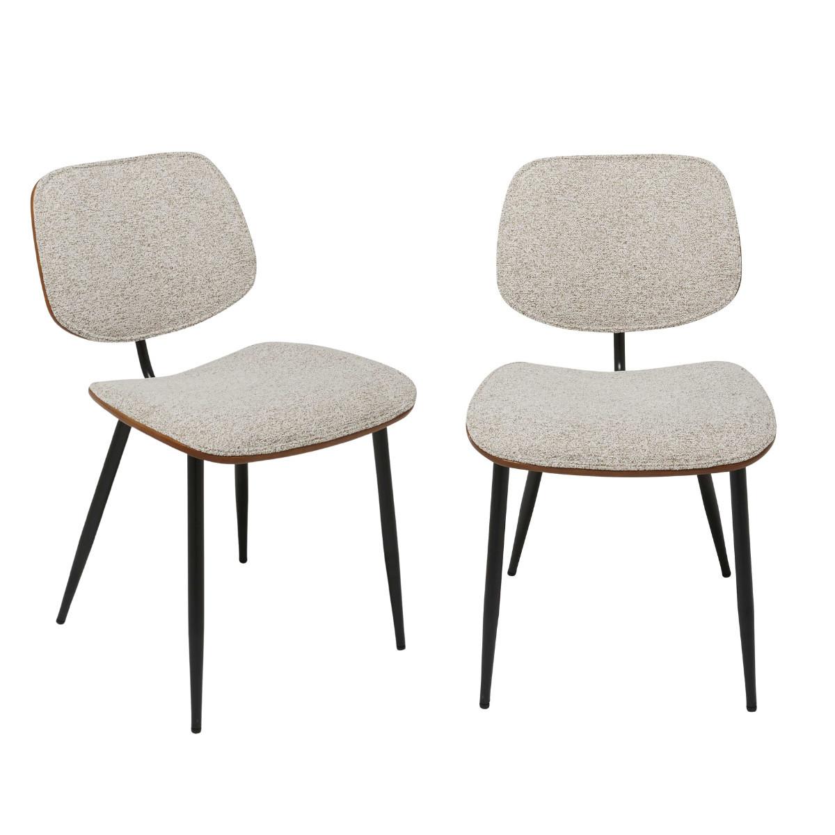 ESSZIMMERSTÜHLE STOFF BEIGE 2er set 45/76,5/45 cm - Beige, Textil (45/76.5/21cm) - Signature