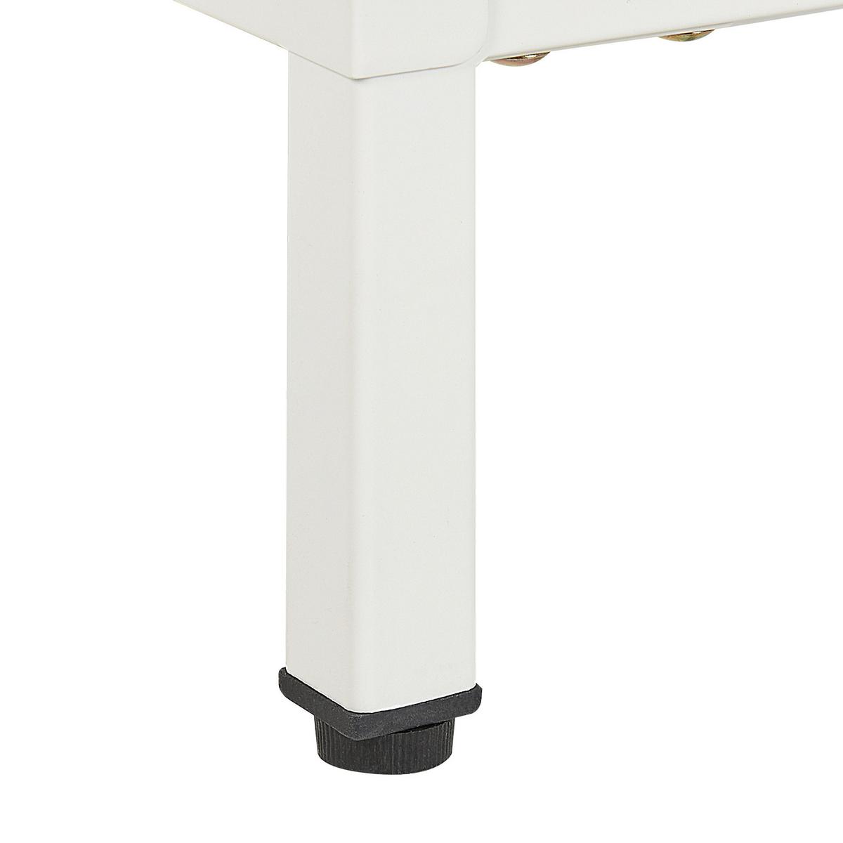 NACHTTISCH weiß 2 Schubladen Kylea - Goldfarben/Weiß, Metall (43/55/40cm) - Beliani