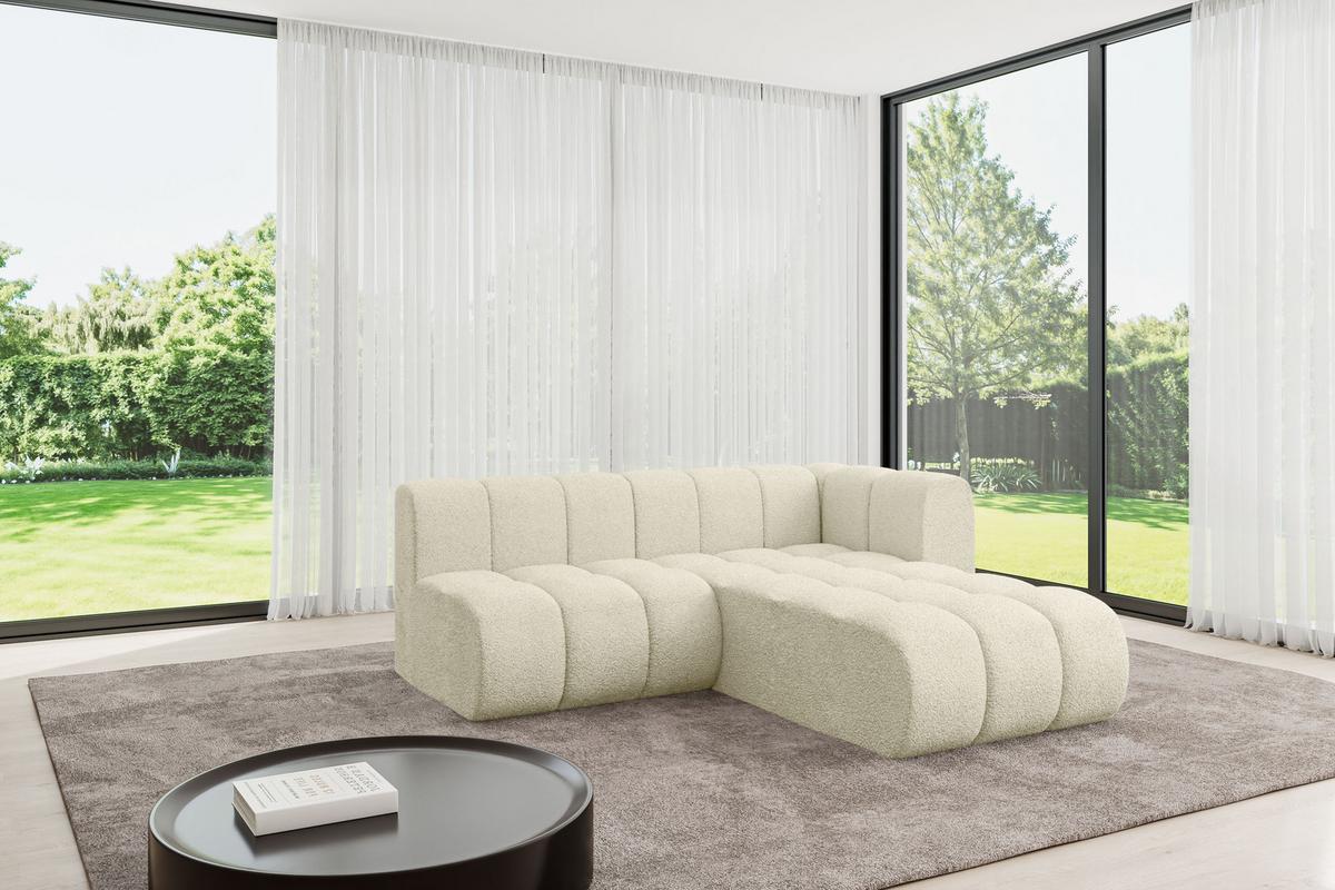 ECKSOFA modulares Sofa Darnel-L1 - 205x177x70 cm Beige - Beige, Holzwerkstoff/Textil (205/177cm) - ALTDECOR