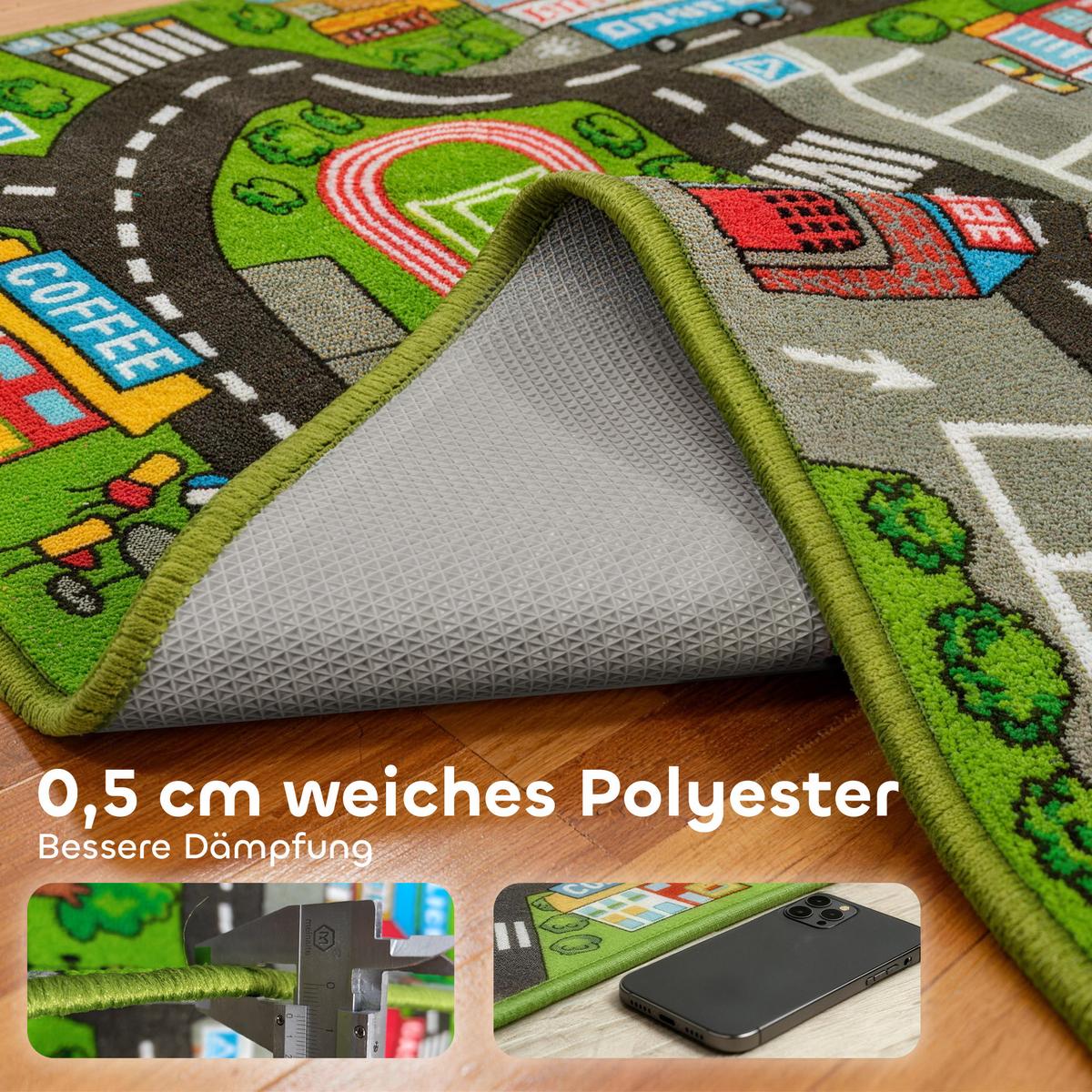 SPIELMATTE Polyester Grau - Grau, Textil - AIYAPLAY