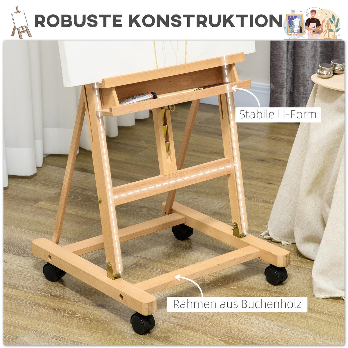 STAFFELEI Buchenholz Naturholz - Naturfarben, Holz - Vinsetto