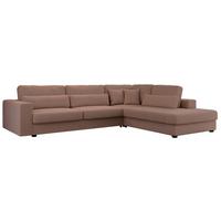 ECKSOFA Savona Rosa Boucle - rechts - Schwarz/Rosa, Kunststoff/Textil (249/316cm) - MKS