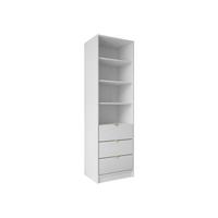REGAL Tireno 3SZ - Goldfarben/Weiß, Holzwerkstoff/Metall (60/180/40cm) - MIRJAN24
