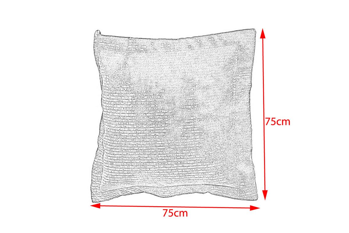 FLATTERKISSEN MEDIUM SEPHI Rot Cord - Rot, Textil (75/75cm) - KAWOLA
