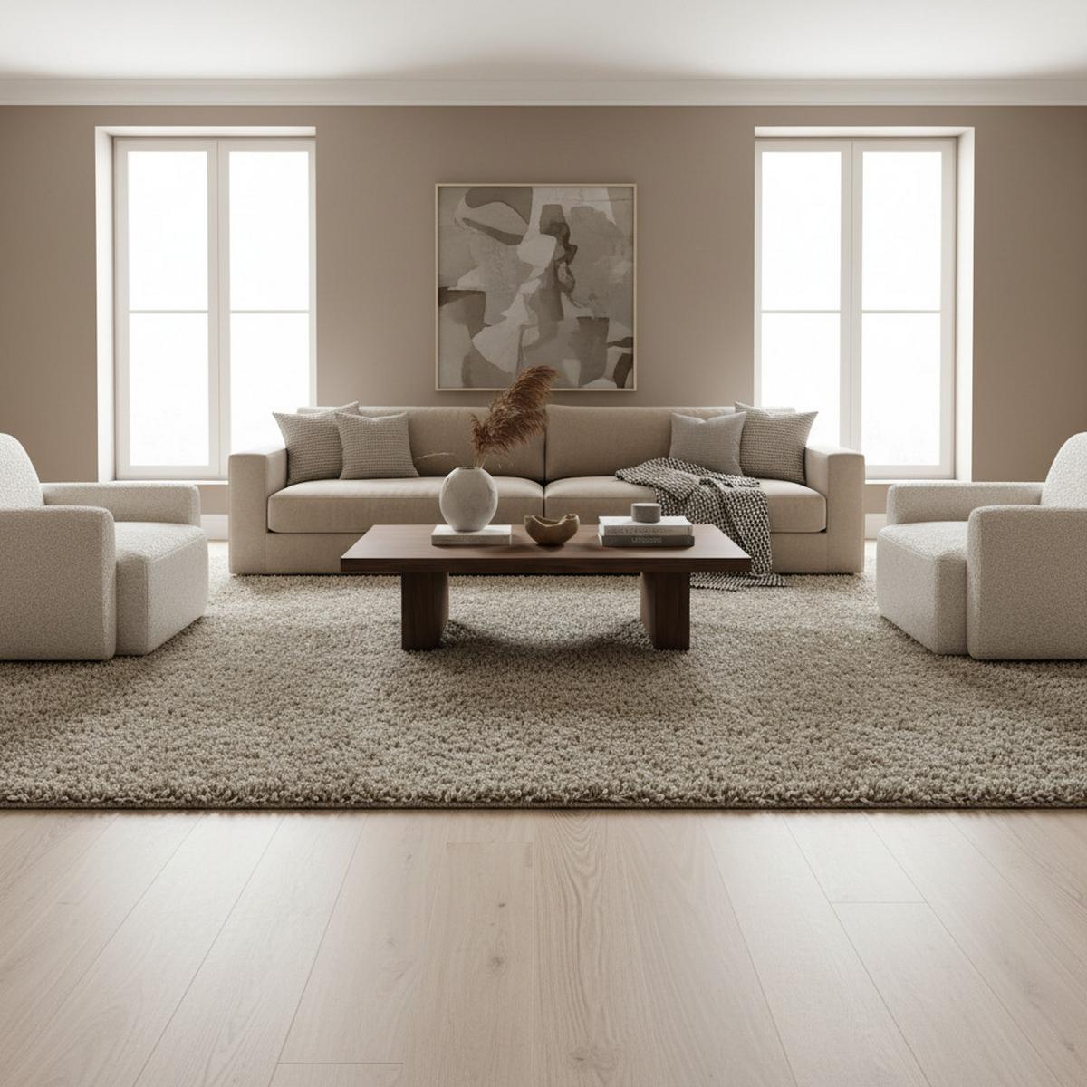 TEPPICH Hochflor SPREE in Natur, einfarbig, 120 x 170 cm - Beige, Textil (170/120cm) - KADIMA DESIGN
