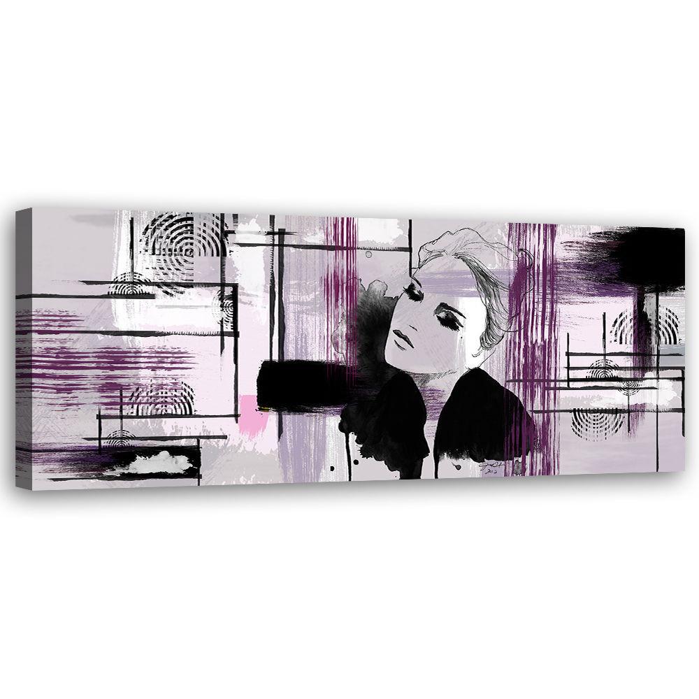 KUNSTDRUCK Rosa 120/40 cm - Pink, Textil (120/40cm) - KUNSTLOFT