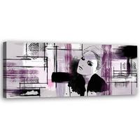 KUNSTDRUCK Rosa 120/40 cm - Pink, Textil (120/40cm) - KUNSTLOFT