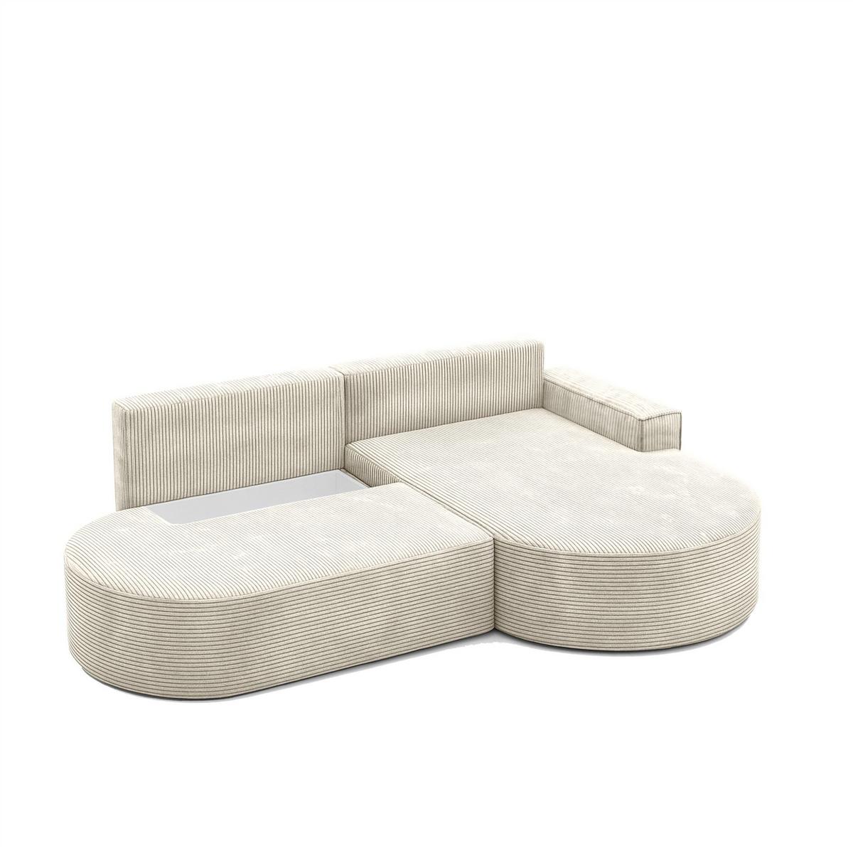 ECKSOFA Venedig Mit Schlaffunktion - Weiß, Holzwerkstoff/Textil (278/179cm) - Fun Möbel