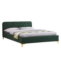 POLSTERBETT GLAMOUR 140x200 cm grün - Grün, Textil (140/200cm) - CARO-Möbel