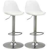 BARHOCKER 2er-Set mit modernem Design bis 120 kg(Ein Stuhl) Barstühle Weiß - Weiß, Kunststoff (42/104/41cm) - HOMCOM