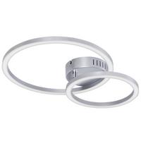 LED DECKENLEUCHTE Melenkir 40.5/30/6.7 cm - Silberfarben, Kunststoff (40.5/30/6.7cm) - ZMH