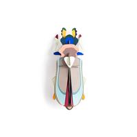 WANDDEKO Tigerkäfer 11/7 cm - Blau/Pink, Wellpappe (11/7/27cm) - Studio Roof