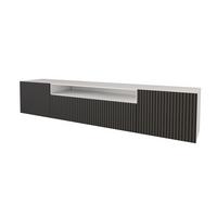 LOWBOARD NOA-2-W 200x40x41 cm - Weiß / Schwarz - Schwarz/Weiß, Holzwerkstoff (200/40/41cm) - ALTDECOR