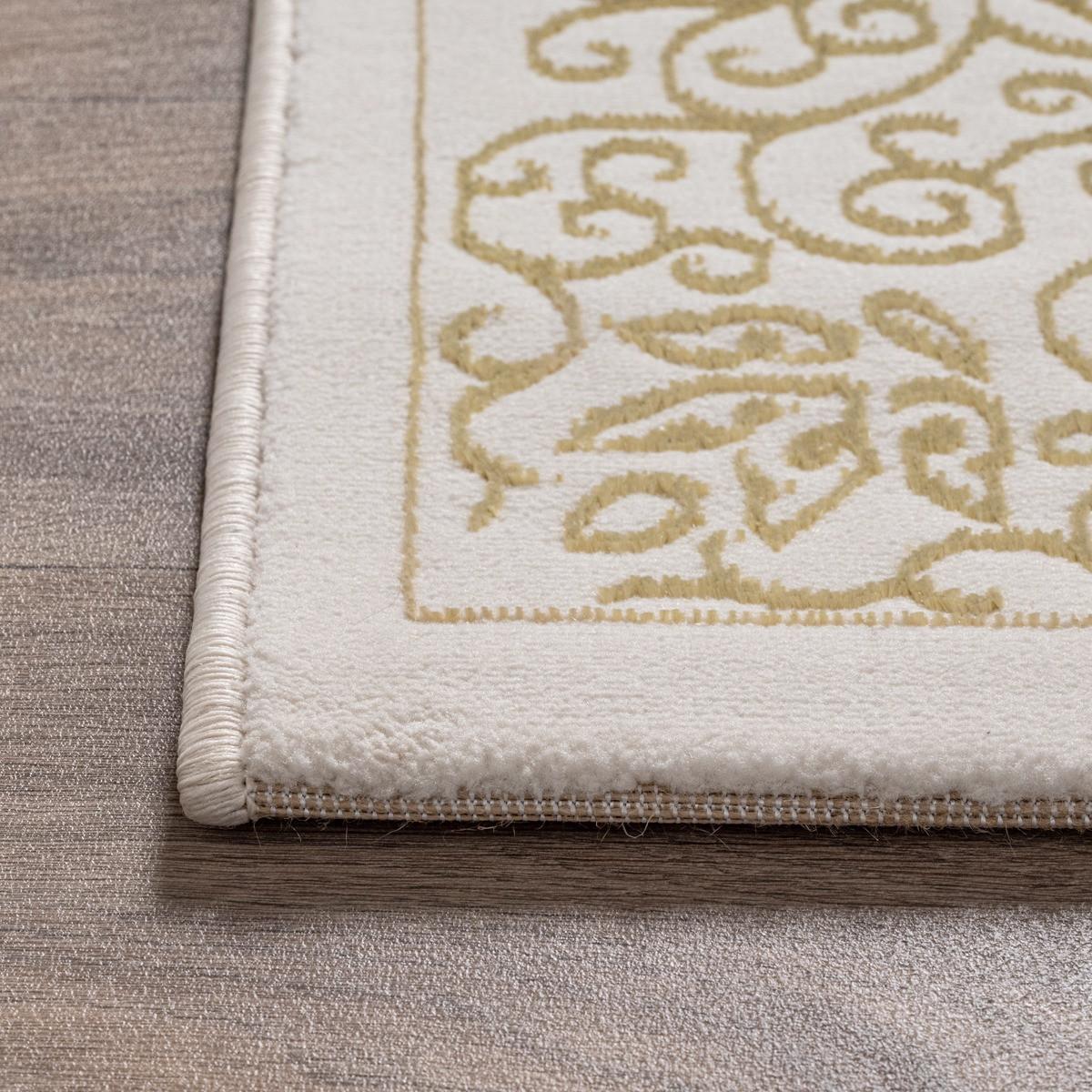 LÄUFER ERESMA Orient-Medaillon Polyester Creme 80 x 300 cm - Creme, Textil (80/300cm) - KADIMA DESIGN