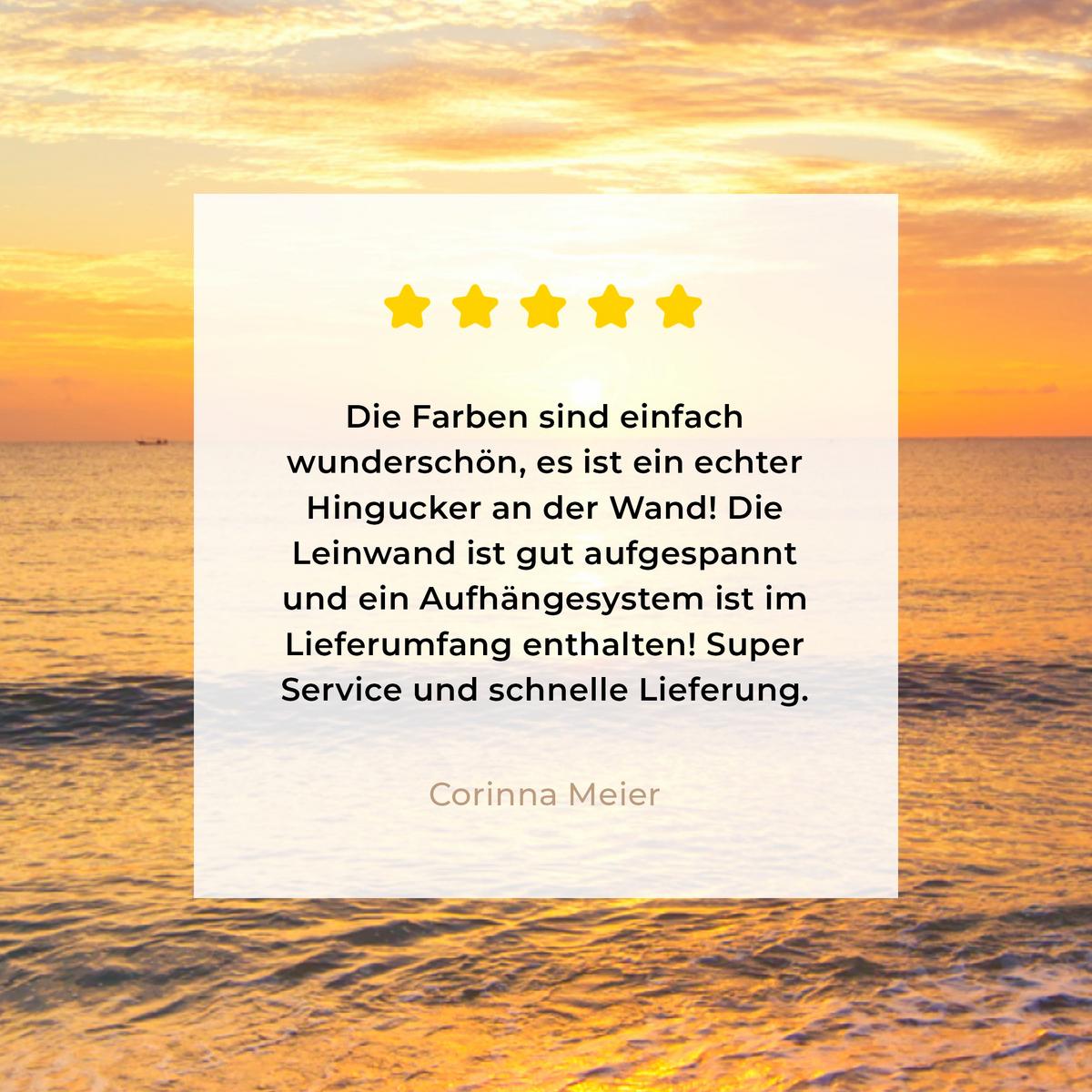 LEINWANDBILD Strand - Sonnenuntergang - Meer Room Decor 30x40 cm - Gelb, Textil (30/40cm) - MuchoWow