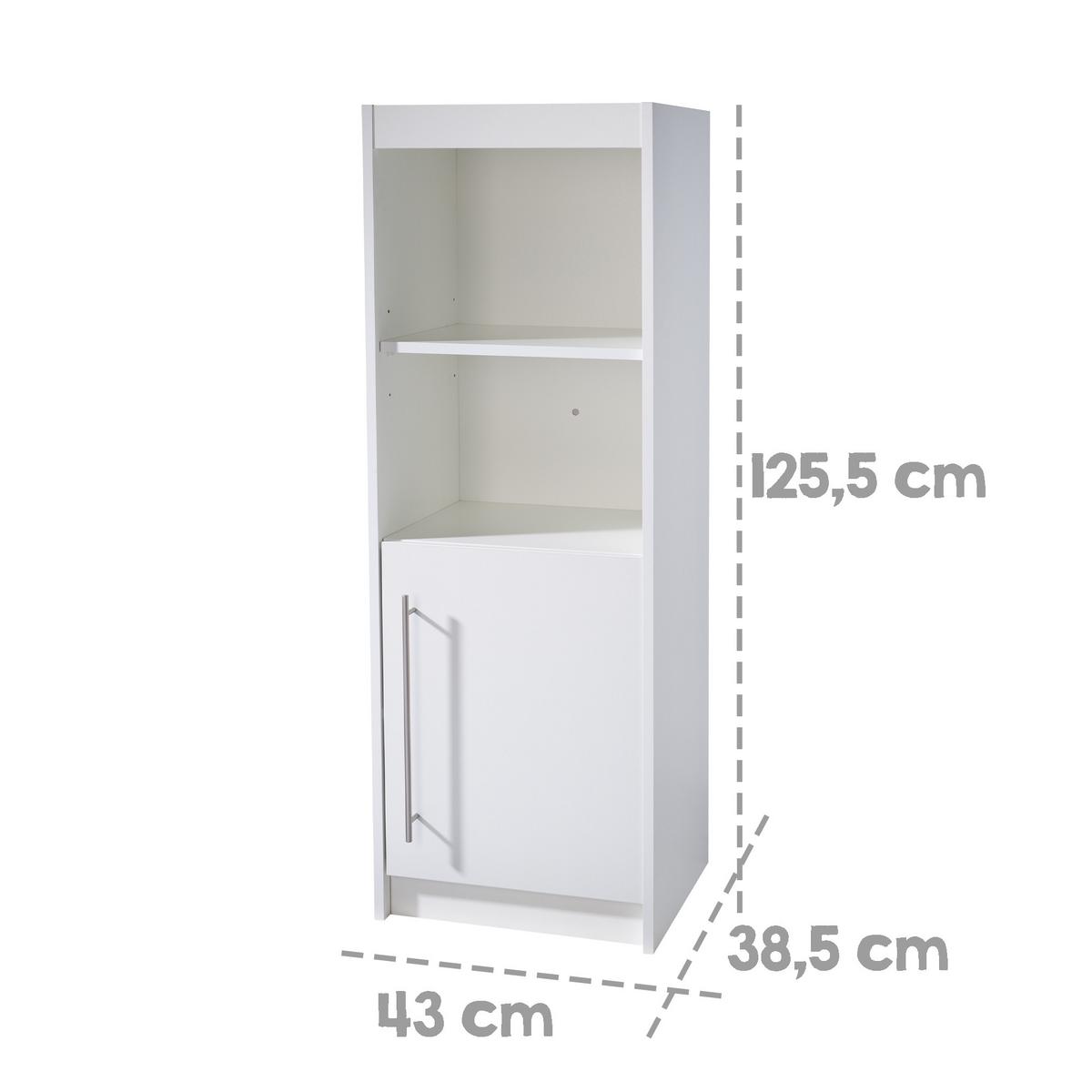 STANDREGAL Maren - Weiß, Holzwerkstoff (43/125.5/38.5cm) - Roba