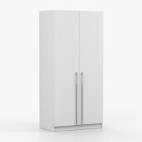 DREHTÜRENSCHRANK ROSA II 2D 100/210/55, 2-türig, weiß - Goldfarben/Weiß, Holzwerkstoff (100/210/55cm) - imoebel24