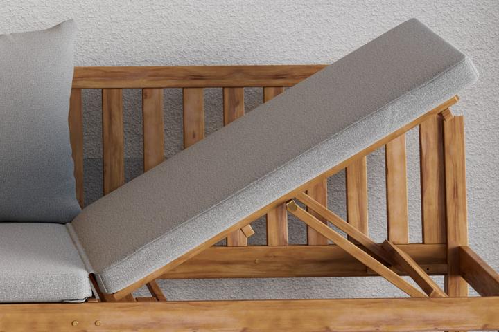 Gartenbank verstellbare Rückenlehne Hochlehner Echtholz Akazie massiv geölt