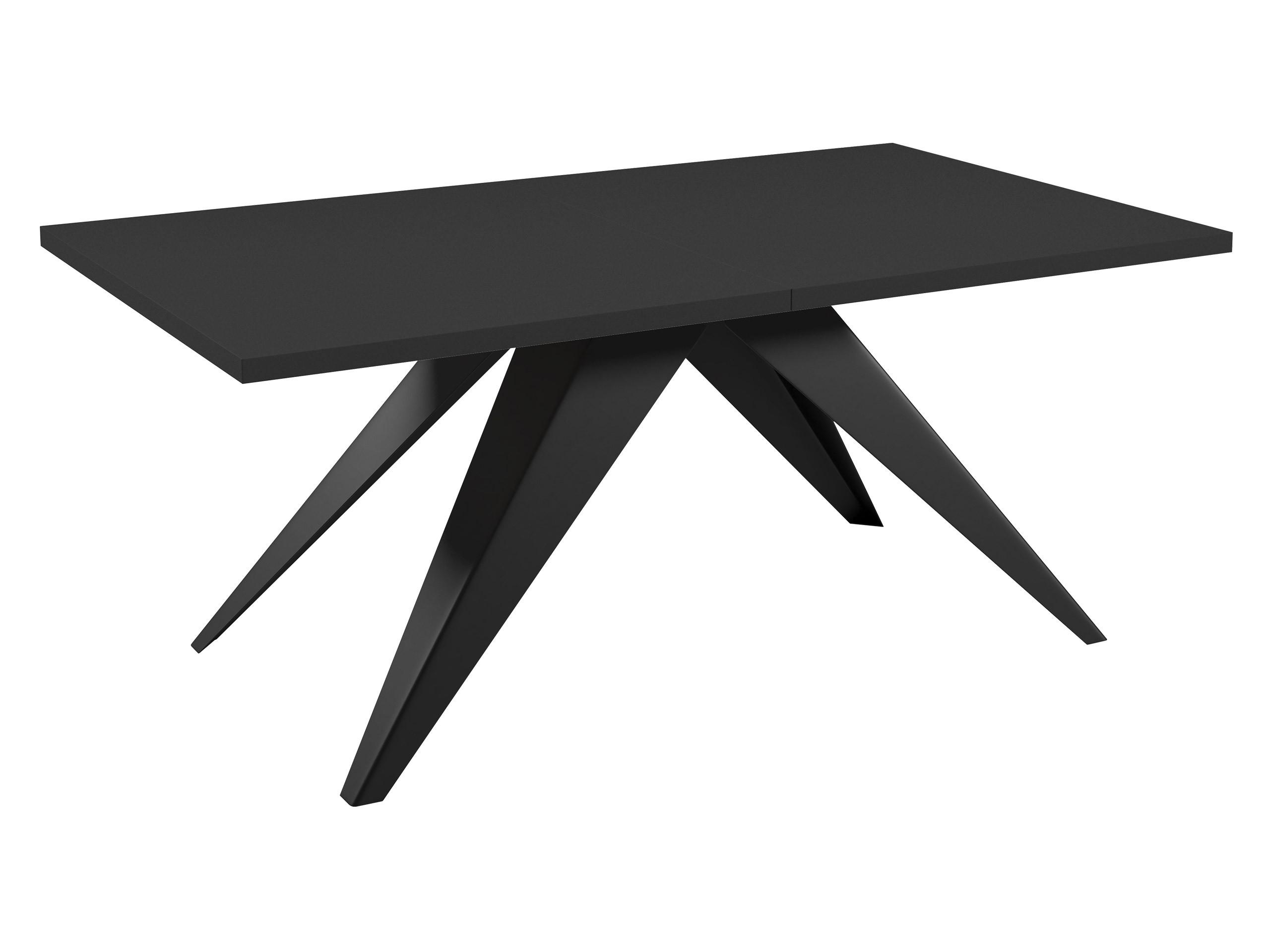 TISCH Vento 100 Ausziehbarer - Schwarz, Holzwerkstoff/Metall (80/140/76cm) - MIRJAN24